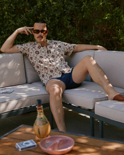 The Grenadine Crinkle Gauze Shirt - Sabbia - Dandy Del Mar