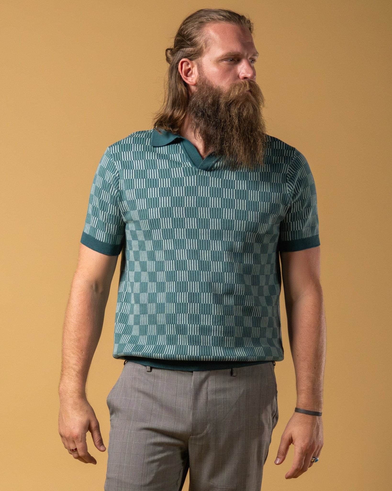 The Sebastian Knit Polo Shirt - Tempest Blue - Dandy Del Mar