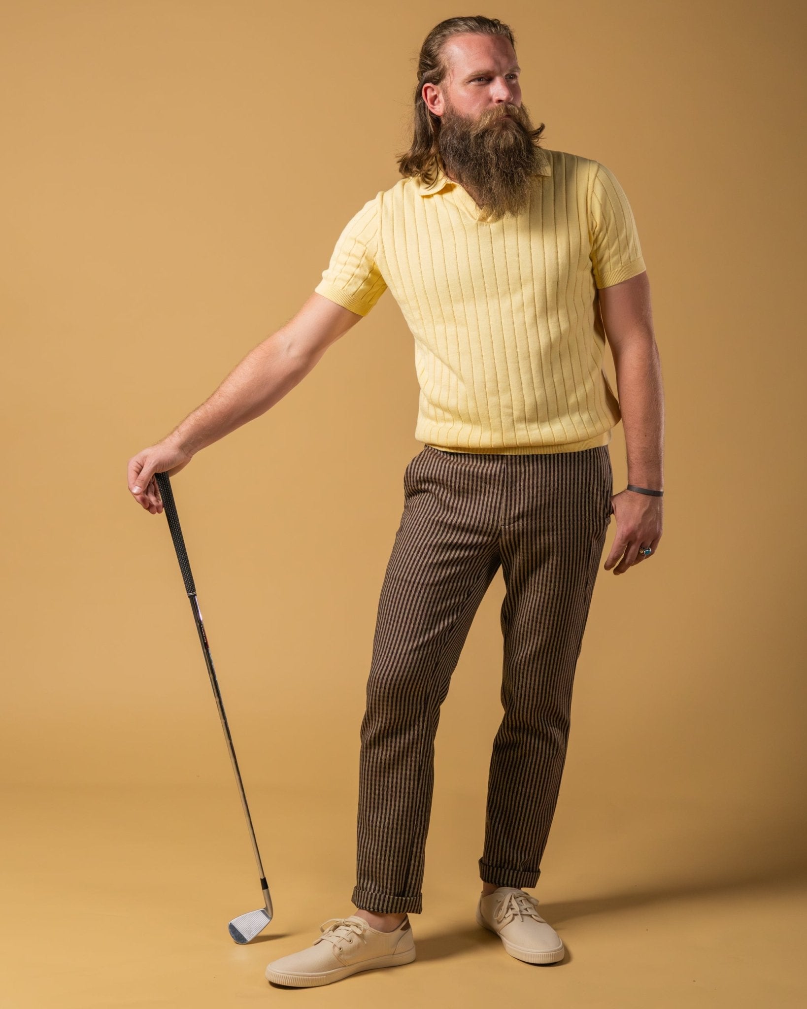 The Sebastian Knit Polo Shirt - Vanille - Dandy Del Mar