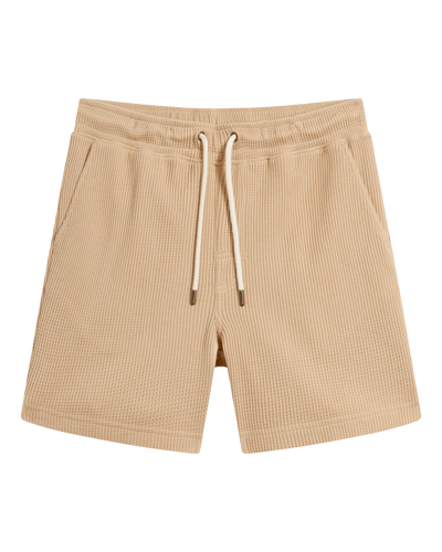The Cannes Waffle Knit Shorts - Truffle - Dandy Del Mar