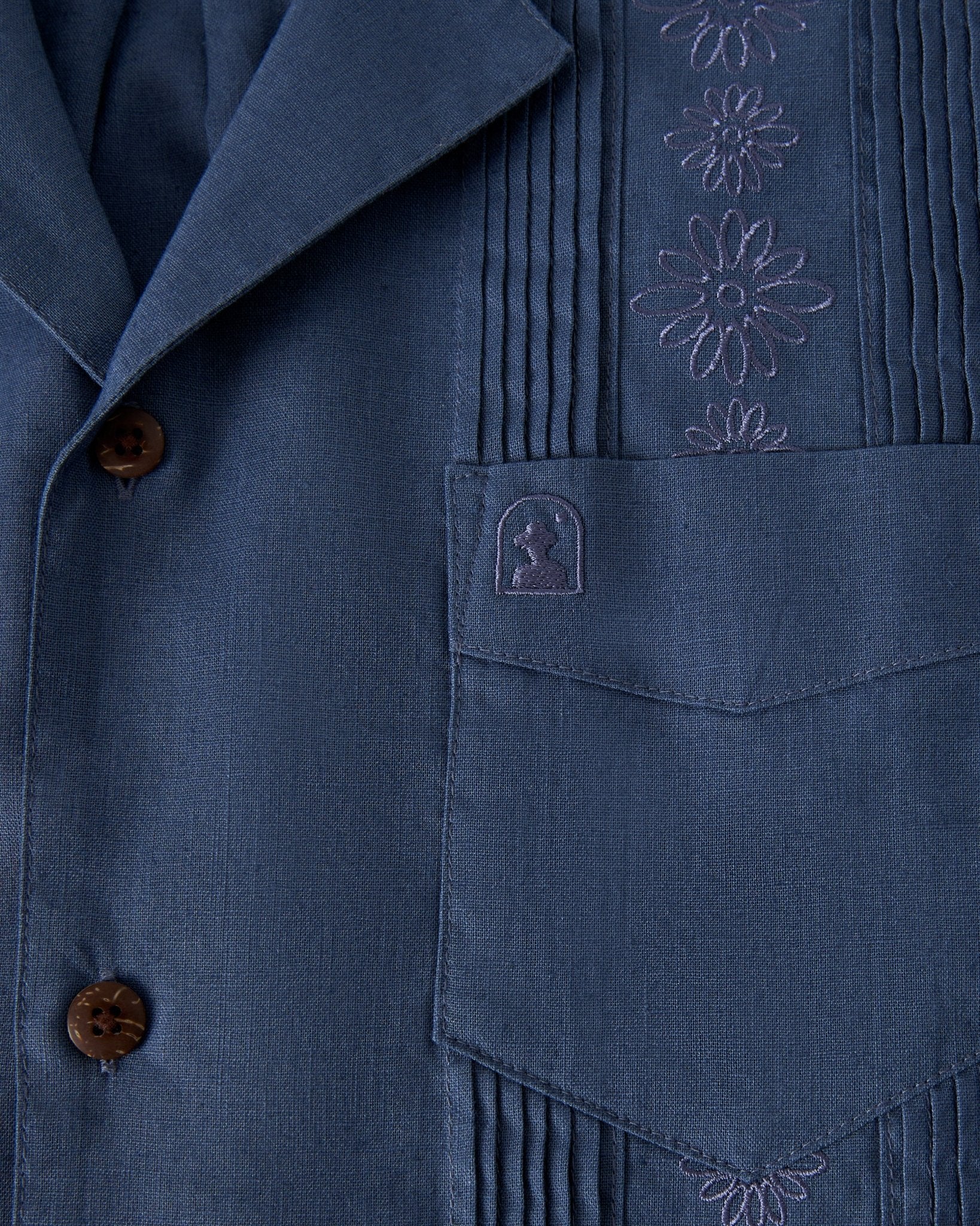The Brisa Linen Shirt - Moontide - Dandy Del Mar