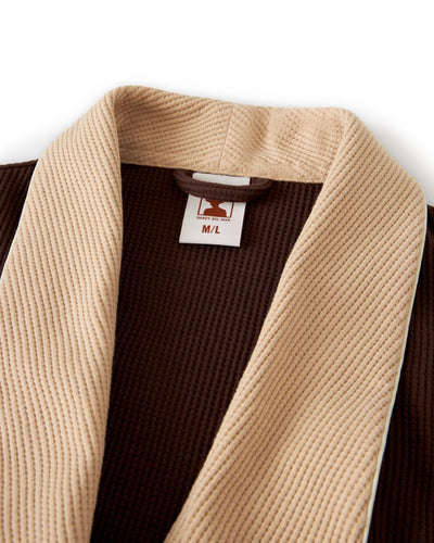 The Cannes Waffle Knit Robe - Carajillo - Dandy Del Mar