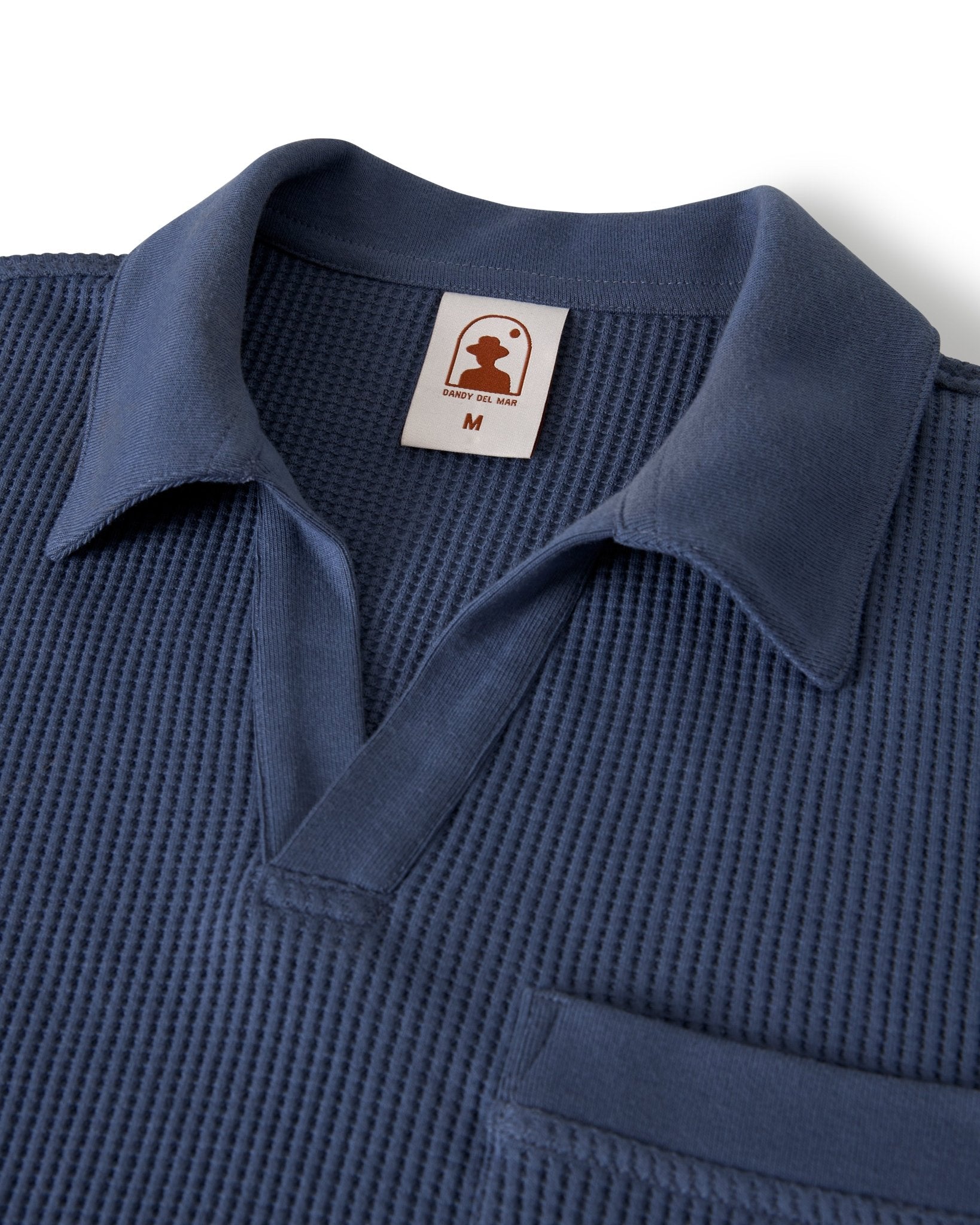 The Cannes Waffle Knit Shirt - Moontide - Dandy Del Mar