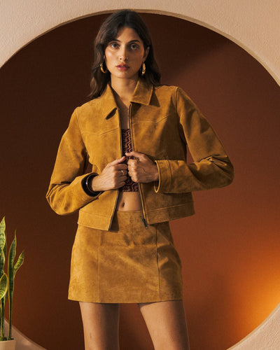 The Sicily Leather Jacket - Sable - Dandy Del Mar