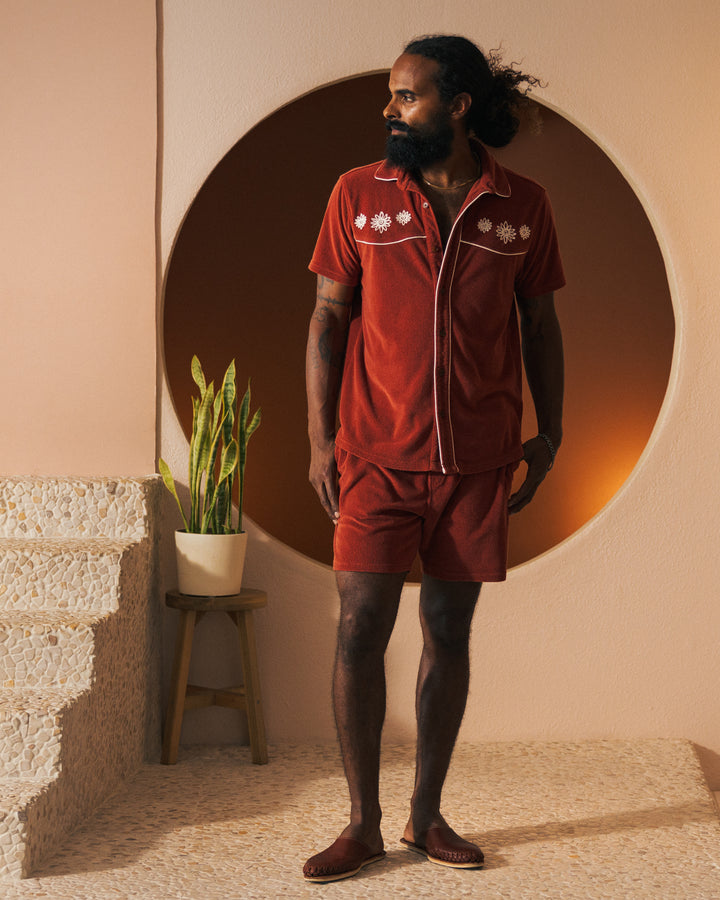 The Gaucho Terry Cloth Short - Rouge