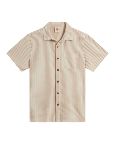 The Tropez Jacquard Shirt - Scallop Stripe - Dandy Del Mar