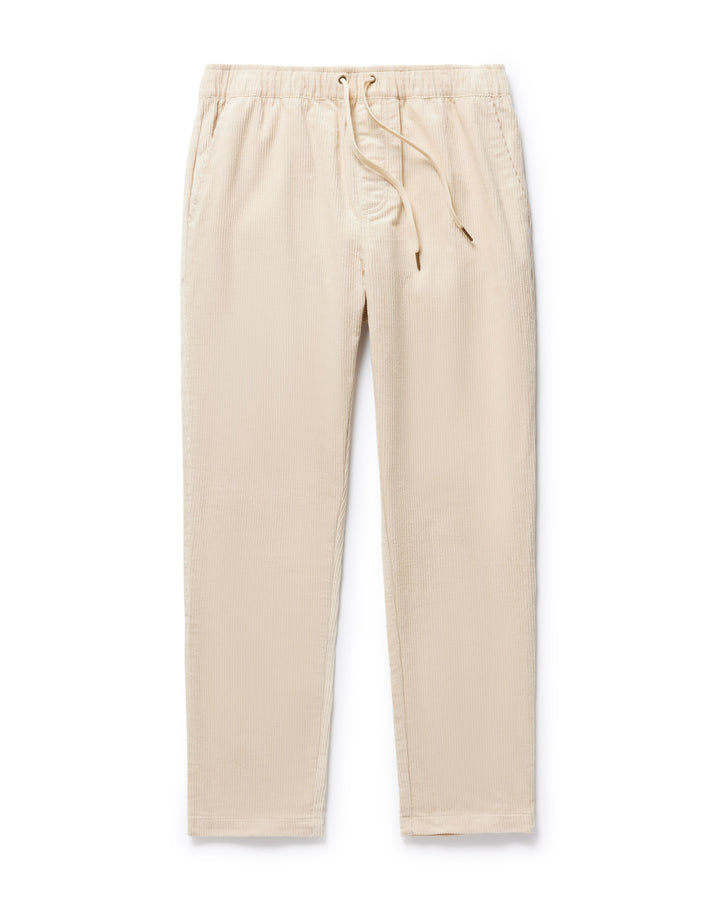 A pair of Dandy Del Mar's Corsica Corduroy Pant in Alabaster White on a white background.