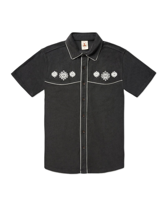 man dandy del black shirt