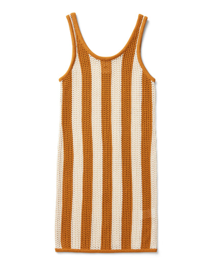 woman dandy del striped dress